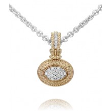 Vahan 14k Gold & Sterling Silver Diamond Pendant