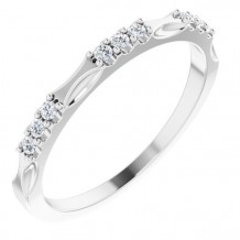 14K White 1/8 CTW Diamond Anniversary Band