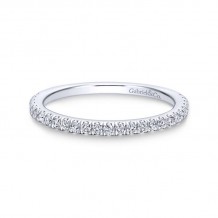 Gabriel & Co. 14k White Gold Contemporary Anniversary Wedding Band