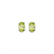 Gems One 14Kt White Gold Peridot (7/8 Ctw) Earring