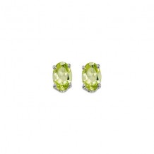 Gems One 14Kt White Gold Peridot (7/8 Ctw) Earring