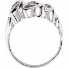 14K White Freeform Ring