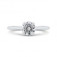 Shah Luxury 14K White Gold Solitaire Engagement Ring (Semi-Mount)