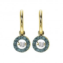 Gems One 14KT Yellow Gold & Diamond Rhythm Of Love Fashion Earrings  - 1/3 ctw