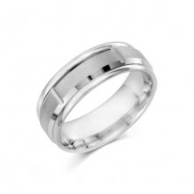 Camelot Sterling Silver & 10k White Gold Redford Wedding Band