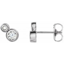 14K White 1/5 CTW Diamond Earrings