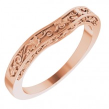 14K Rose Floral-Inspired Matching Band