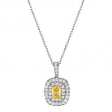 Henri Daussi 18k Yellow Gold Diamond Pendant