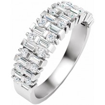 14K White 3/4 CTW Diamond Anniversary Band