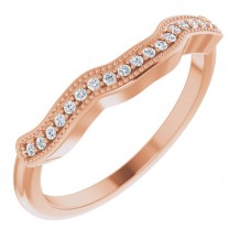 14K Rose .08 CTW Diamond Matching Band