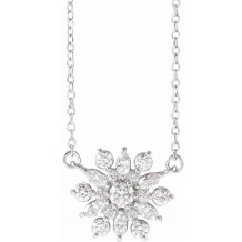 Platinum 1/2 CTW Diamond Vintage-Inspired 18 Necklace