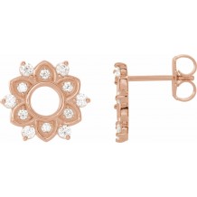 14K Rose 1/3 CTW Diamond Earrings