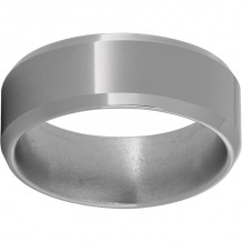 Titanium Beveled Edge Band with Polish Finish