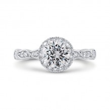 Shah Luxury 14K White Gold Diamond Engagement Ring (Semi-Mount)