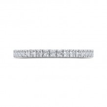 Shah Luxury 14K White Gold Round Cut Diamond Wedding Band