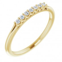 14K Yellow 1/10 CTW Diamond Anniversary Band