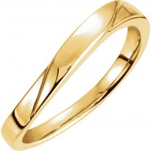 14K Yellow 3 mm Stackable Ring