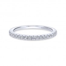 Gabriel & Co. 14k White Gold Contemporary Anniversary Wedding Band