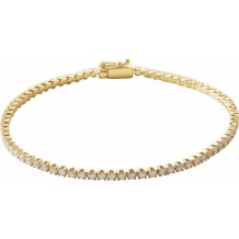 14K Yellow 2 CTW Diamond Line 7 Bracelet