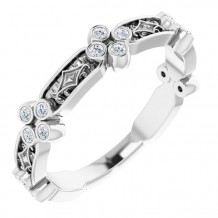 14K White 1/6 CTW Diamond Anniversary Band