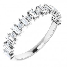 14K White 1/2 CTW Diamond Anniversary Band