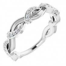 14K White 1/6 CTW Diamond Anniversary Band