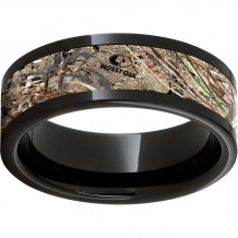 Black Diamond Ceramic Pipe Cut Band with Mossy Oak Duck Blind Inlay