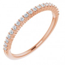 14K Rose 1/6 CTW Diamond Anniversary Band