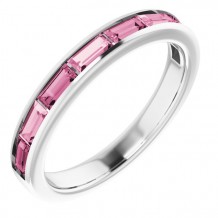 14K White Pink Tourmaline Ring