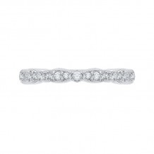 Shah Luxury 14K White Gold Round Diamond Eternity Wedding Band