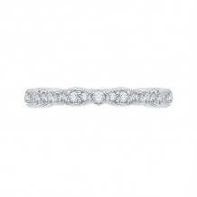 Shah Luxury 14K White Gold Round Diamond Eternity Wedding Band