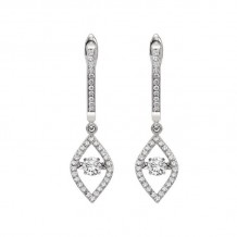 Gems One 14KT White Gold & Diamond Rhythm Of Love Fashion Earrings  - 1/2 ctw