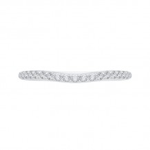 Shah Luxury 14K White Gold Round Diamond Half-Eternity Wedding Band