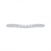 Shah Luxury 14K White Gold Round Diamond Half-Eternity Wedding Band