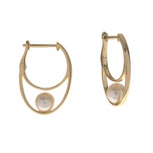Imperial Pearl 14K Yellow Gold Freshwater Pearl Earring