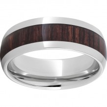 Serinium Domed Band with Kingwood Inlay