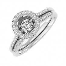 Gems One 14KT White Gold & Diamond Rhythm Of Love Fashion Ring  - 1/2 ctw