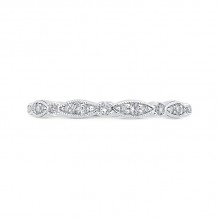 Shah Luxury 14K White Gold Round Diamond Wedding Band