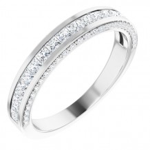 14K White 3/4 CTW Diamond Anniversary Band