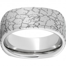 Serinium Square Band with Tectonic Laser Engraving