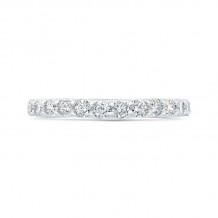 Shah Luxury 14K White Gold Round Diamond Wedding Band