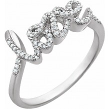 14K White 1/6 CTW Diamond Ring