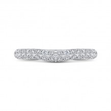 Shah Luxury 14K White Gold Round Diamond Half-Eternity Wedding Band