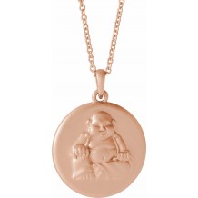 14K Rose Buddha 16-18 Necklace