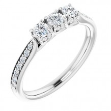 14K White 1/3 CTW Diamond Anniversary Band