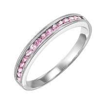 Gems One 10Kt White Gold Pink Tourmaline (1/3 Ctw) Ring