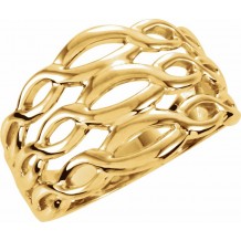 10K Yellow Freeform Ring