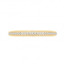 Shah Luxury Round Diamond Half-Eternity Wedding Band In 14K Yellow Gold