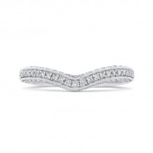 Shah Luxury Round Half-Eternity Diamond Wedding Band In 14K White Gold