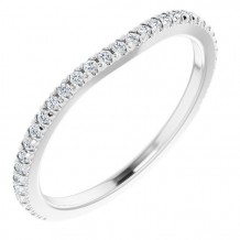 14K White 1/6 CTW Diamond Matching Band